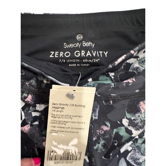 SWEATY BETTY Zero Gravity Slate Gray Nourish Print 7/8 Length Leggings Size XXS - Picture 6 of 7